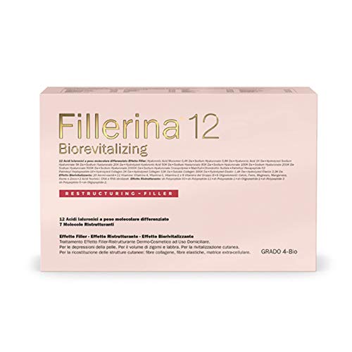 LABO FILLERINA 12 BIOREVITALIZING RESTRUCTURING - FILLER Tratamiento efecto Filler Biorevitalizante Reestructurante Face Grado 4 Bio 2 x 30 ml