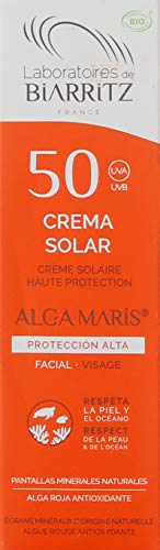 Laboratoires de Biarritz ALGA MARIS - Crema solar facial SPF50, 50 ml