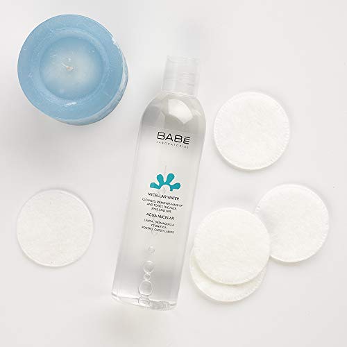 Laboratorios Babé - Agua Micelar 250 ml, Ingredientes de Origen Natural, Para Todo Tipo de Pieles, Piel Sensible, Unisex, Uso Diario, Elimina la Suciedad, Hidratante, Calmante, Desmaquillante