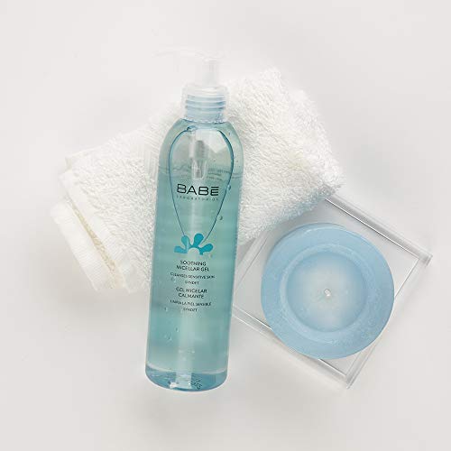 Laboratorios Babé - Gel Micelar Calmante 245 ml, Limpieza e Higiene Facial, Uso Diario, Unisex, Piel Sensible, Piel Mixta, Para Todo Tipo de Piel, Piel Atópica, Tranquilizante, Desmaquillante
