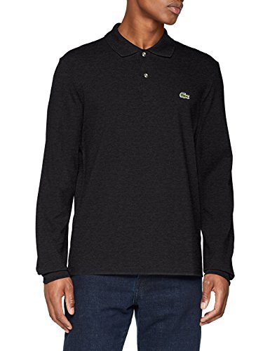Lacoste L1313 Polo de Manga Larga, Negro (Cachou Chine), M (Talla del Fabricante: 4) para Hombre