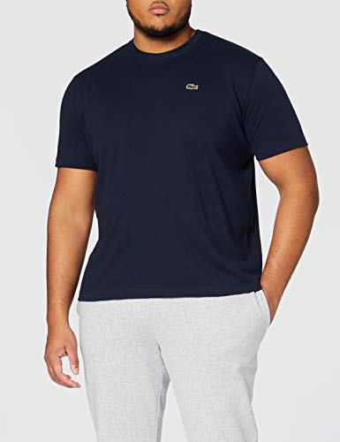 Lacoste TH7618, Camiseta para Hombre, Azul (Marine), Large (Talla del fabricante: 5)