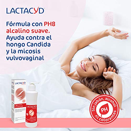 Lactacyd Alcalino Ph 8 Higiene Íntima Externa Durante el Tratamiento de las Infecciones Vaginales por Hongos - 250 ml