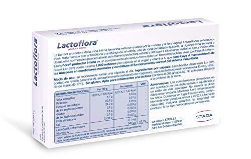 Lactoflora - Protector Íntimo - bienestar intimo de la mujer - 20 Cápsulas