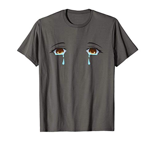 Lágrimas triste llorando Anime Ojos Emo Crybaby Camiseta