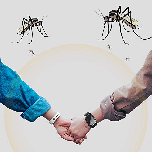 LAMF - Pulsera repelente de mosquitos ultrasónico para niños y adultos, pulsera electrónica antimosquitos con cable de carga USB, no tóxico y resistente al agua