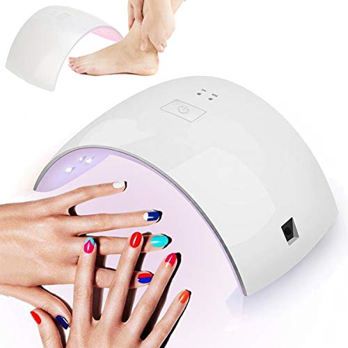 Lámpara de Uñas UV – Rantizon 36W Lámpara UV y LED para Uñas Secadores Profesional, Luz Doble & Sensor Automático & 30s y 60s Temporizador, Perfecta de Salón para El Secado de Esmaltes de Uñas y Gel