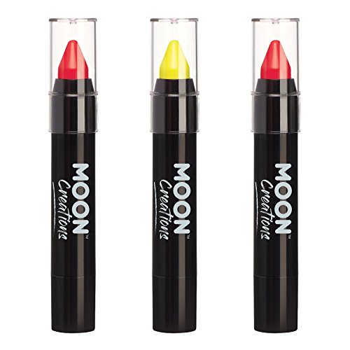 Lápices para la Cara/Cuerpo Caja de Creyones Maquillaje para la Cara y el Cuerpo por Moon Creations - 3.5g - Kit Bandera de España
