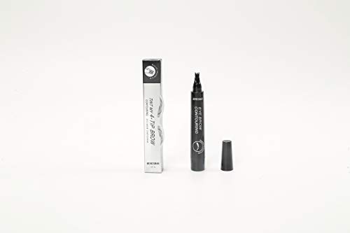Lapiz de Cejas 2020 nueva colección, Waterproof Cuatro 4 Puntas Tattoo Eyebrow Larga duración Gel Para Maquillaje de Ojos KIT COLORES COMBINADOS (Negro)