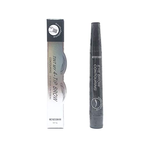 Lapiz de Cejas 2020 nueva colección, Waterproof Cuatro 4 Puntas Tattoo Eyebrow Larga duración Gel Para Maquillaje de Ojos KIT COLORES COMBINADOS (Negro)