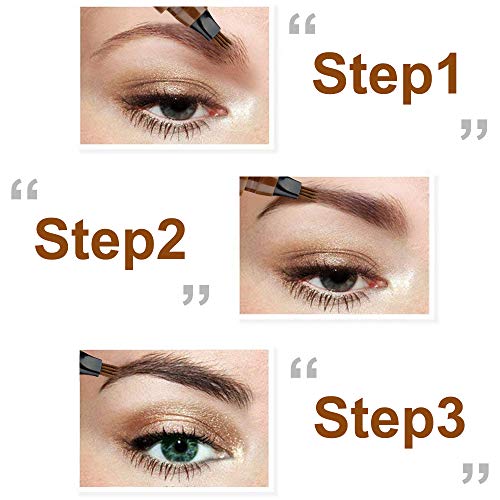 Lápiz de Cejas, Tattoo Eyebrow Pen, Lápiz de Cejas Líquido 3D, Líquida Para Maquillaje de Ojos con Cuatro Puntas Duraderas, Larga Duración, Impermeable, Aspecto Natural