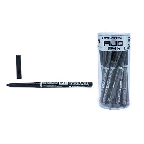 Lápiz de ojos 24 horas de la marca Leticia Well de color negro