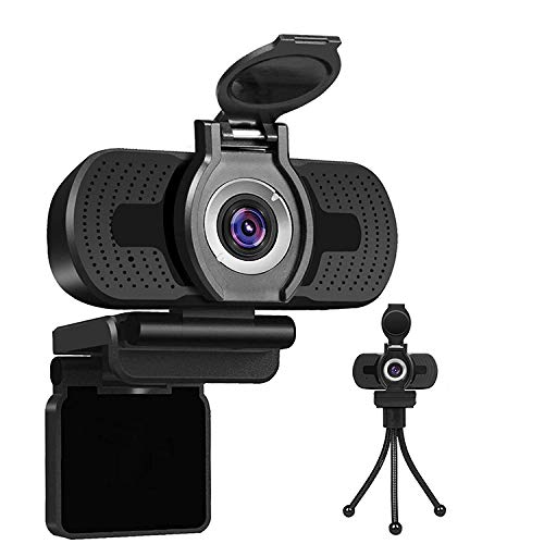 LarmTek Cámara web 1080P Full HD con cubierta de cámara web,cámara de computadora portátil para conferencias y videollamadas,cámara web Pro Stream con videollamadas Plug and Play,micrófono incorporado