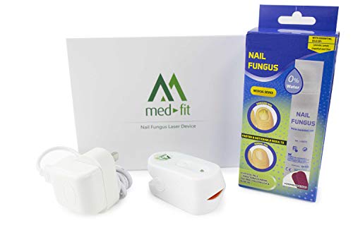 Láser recargable Med-Fit para hongos de uñas - Tratamiento doble acción probado con crema incluida para hongos de uñas: Tratamiento altamente eficaz para hongos de las uñas