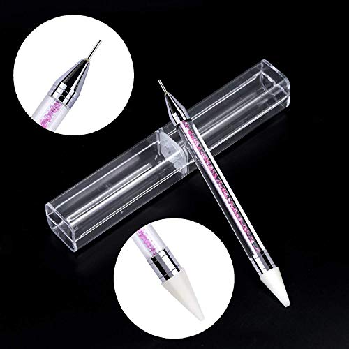 LATERN 1500 Piezas AB Diamantes De Imitación De Cristal Del Arte Del Clavo Y Cristal Transparente 6 Tamaños (1,5-3,8 Mm) Con Pinzas De Recogida, Pluma Punteadora De Diamantes De Imitación