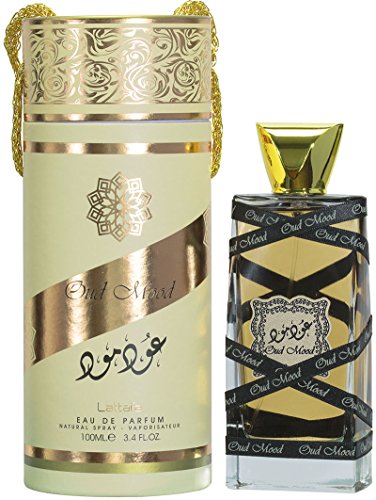 Lattafa Perfume Oud Mood de 100 ml, fragancia floral, ámbar, almizcle y madera