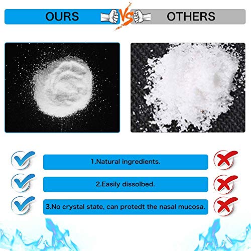 Lavado Nasal, 300ml Sinusitis Irrigación Nasal con 25 Paquetes de Sal, botella de lavado nasal para las alergias y los senos nasales, para adultos y niños