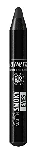 lavera Matt'n Smoky Eyes -Black 01- Sombra de ojos, Smoky Eyes en un instante, Vegan Cosmética Natural Bio Maquillaje Orgánico 100% Certificado (3.1 gr) negro (62761)