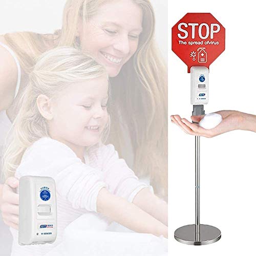 LAZ Desinfectante for las manos Dispensador Holder, auto universal sin contacto dispensador de jabón soporte, Oficina de desinfectante for las manos soporte del dispensador estación de Escuelas del Ár