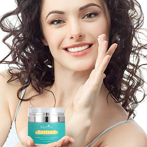 Lebeaut Mabox 50ml Retinol 2.5% Crema Facial Hidratante Ácido Hialurónico Antienvejecimiento Eliminar arrugas Vitamina E Colágeno Crema Blanqueadora Suave