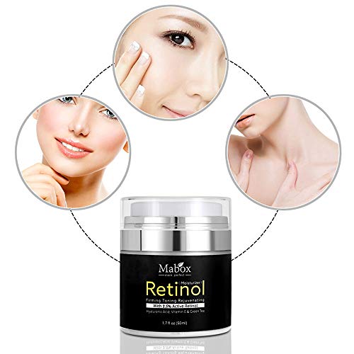 Lebeaut Mabox 50ml Retinol 2.5% Crema Facial Hidratante Ácido Hialurónico Antienvejecimiento Eliminar arrugas Vitamina E Colágeno Crema Blanqueadora Suave