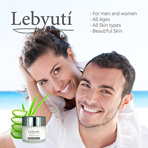 Lebyutí Crema Hidratante Facial mujer y hombre. Crema Antiarrugas Reafirmante con Acido Hialurónico, Vitamina C y Células Madre Vegetales que Nutren, Reparan y Reafirman tu piel. 50ml