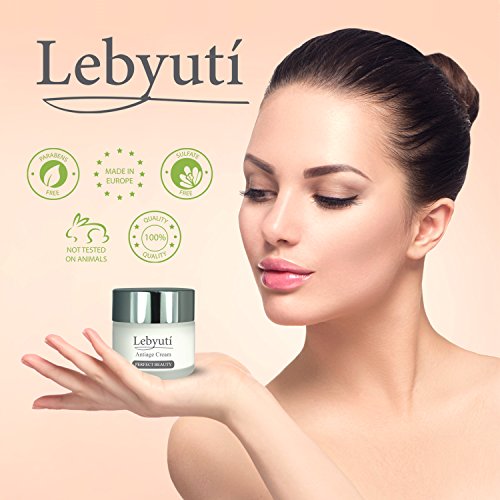 Lebyutí Crema Hidratante Facial mujer y hombre. Crema Antiarrugas Reafirmante con Acido Hialurónico, Vitamina C y Células Madre Vegetales que Nutren, Reparan y Reafirman tu piel. 50ml