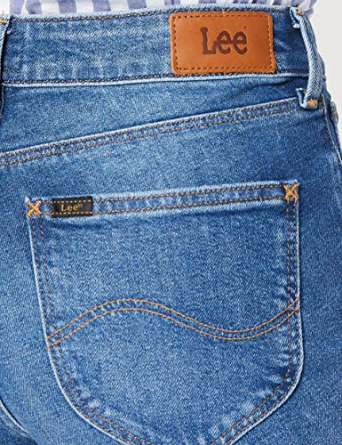 Lee Marion Straight Jeans, Mid Hackett, 27W / 33L para Mujer