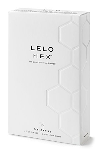 LELO HEX Condones: ligeramente Lubricados, los Preservativos para el Pene HEX son los más Finos, Resistentes y Placenteros del mundo. Pack de 12.