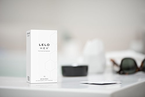 LELO HEX Condones: ligeramente Lubricados, los Preservativos para el Pene HEX son los más Finos, Resistentes y Placenteros del mundo. Pack de 12.