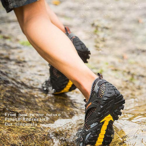 Leobtain Men Women Hiking Water Safety Shoes Running Basketball Badminton Shoes Quick Drying Lightweight Mesh Breathable Jogging Trail Outdoor Non-Slip Sneakers
