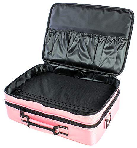 Leonardo LEO50821 Estuche de Maquillaje Estuche de Maquillaje Profesional Estuche de Maquillaje Estuche de Viaje para maquillador Grande con Espejo