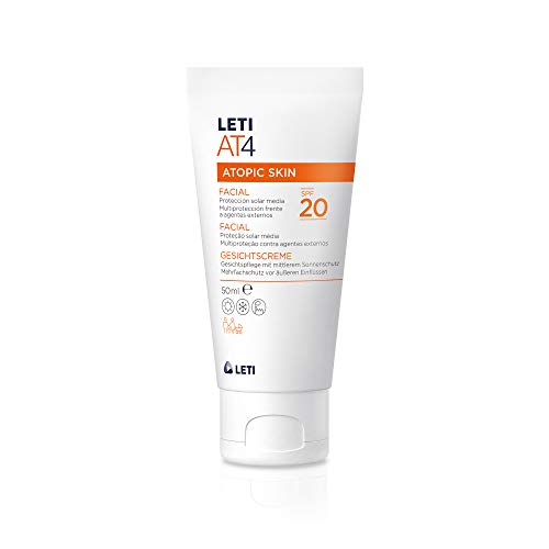 Leti AT4 Cuidado de protección múltiple con protección solar media (SPF 20) - 50 ml