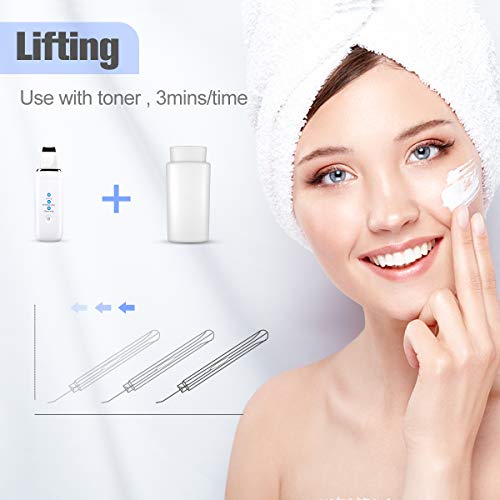 Liaboe Limpieza Facial,Limpiador Facial Ultrasonico,Limpiador de Poros para Limpieza Facial,Peeling Facial Removedor de Espinilla y Puntos Negros con