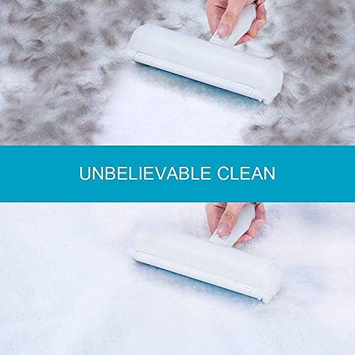 liangh Cepillo Quitapelusas para Perros Y Gatos,Peine De Depilación para Mascotas,Cepillo De Pelo Adhesivo para Sofá,removedor De Ropa,Reutilizable,18 * 19.5cm,Azul.