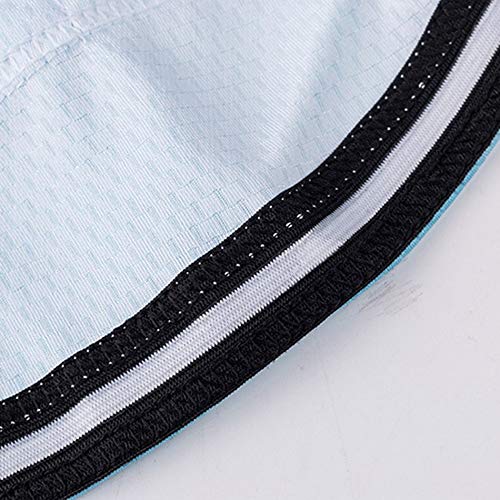 Libertroy - Camiseta de manga corta para mujer, diseño con texto en francés "Petit Frais Fresis", color azul claro