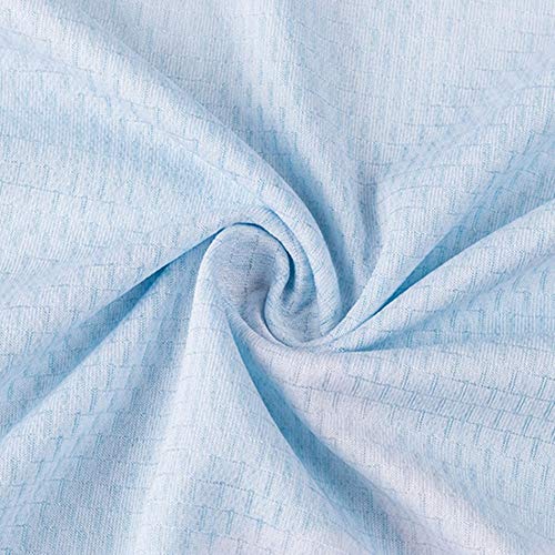 Libertroy - Camiseta de manga corta para mujer, diseño con texto en francés "Petit Frais Fresis", color azul claro