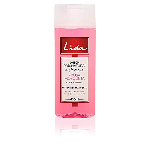 Lida Jabón 100% Natural Glicerina y Rosa Mosqueta - 600 ml