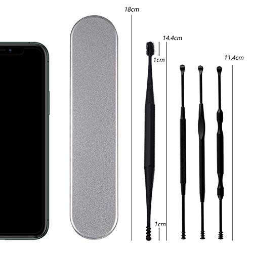 Limpiador de Oídos - 4PCS Removedor de Cera de Oído inteligente, para bebés, Trabajo para pequeños canales auditivos, diseño perfecto de una pieza, jóvenes y adolescentes adultos