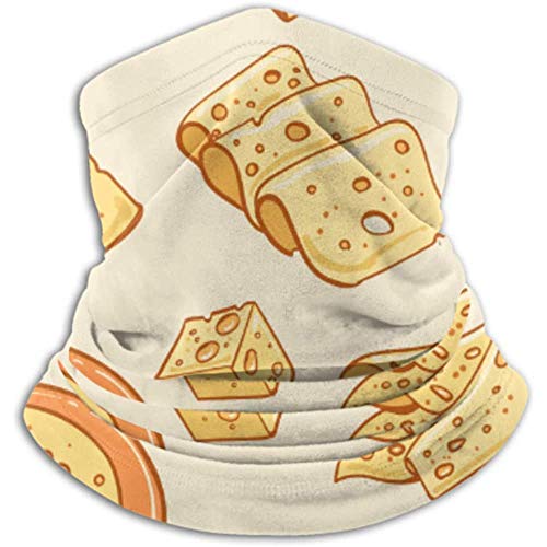 Linger In Calentador de Cuello Queso Doodle Patrón Supermercado Delicatessen Bufanda, Polaina de Cuello, Gorra de Cuello Media máscara Pasamontañas Sombreros