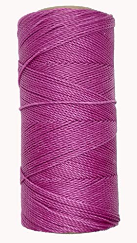LINHASITA Bobina hilo encerado Linhasita 100gr / 170 metros 1 mm de grosor poliester (Rosa fucsia)