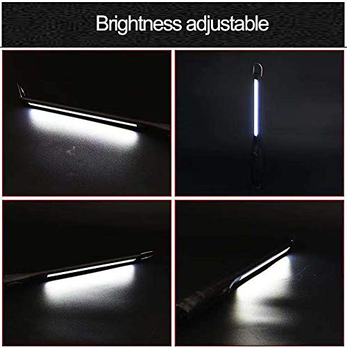 Linterna de Trabajo COB LED Recargable Iman Profesional, Linterna Trabajo LED Recargable USB, Luz de Trabajo Portatil, con Gancho, Base Imán, Cable USB para Casa Auto Camping Emergencia Reparacion