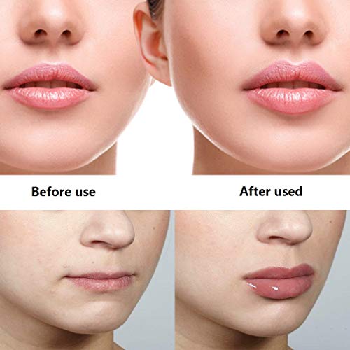 Lip Plumper Gloss,Lip Plumper for Fuller & Hydrated Lips Balm Device Lipstick Treatment Lip Oil, Natural Lip Enhancer That Moisturizes & Eliminates Dryness by Rechoo (Power)