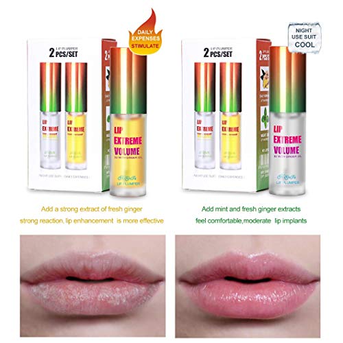Lip Plumper Gloss,Lip Plumper for Fuller & Hydrated Lips Balm Device Lipstick Treatment Lip Oil, Natural Lip Enhancer That Moisturizes & Eliminates Dryness by Rechoo (Power)