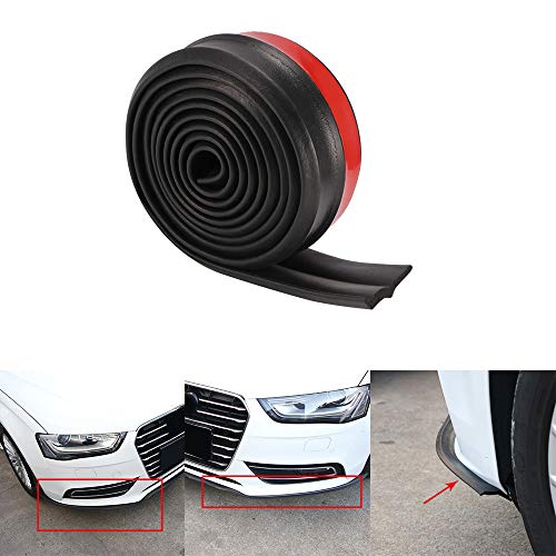 Lip Universal, Protector Parachoques Coche, 2.5M Lip Coche Parachoques delantero Lip Splitter Spoiler Goma,