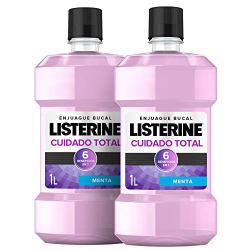 Listerine, Enjuague Bucal Cuidado Total, Pack de 2, 1000 ml