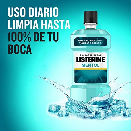 Listerine, Enjuague Bucal Mentol, 1000 ml