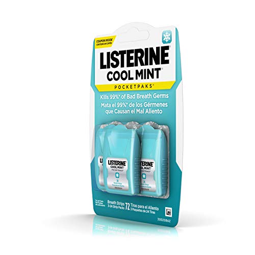 Listerine PocketPaks Coolmint, 3pk, 24ct Breath Strips