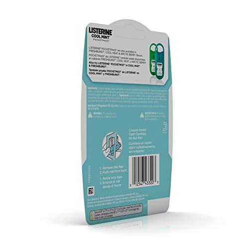 Listerine PocketPaks Coolmint, 3pk, 24ct Breath Strips