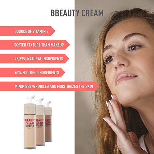 LITTA PEH - BB Cream - BBEAUTY CREAM - Crema facial Hidratante con Color - Tratamiento Anti-Imperfecciones apto para Pieles Grasas, Mixtas y Secas - 50ml